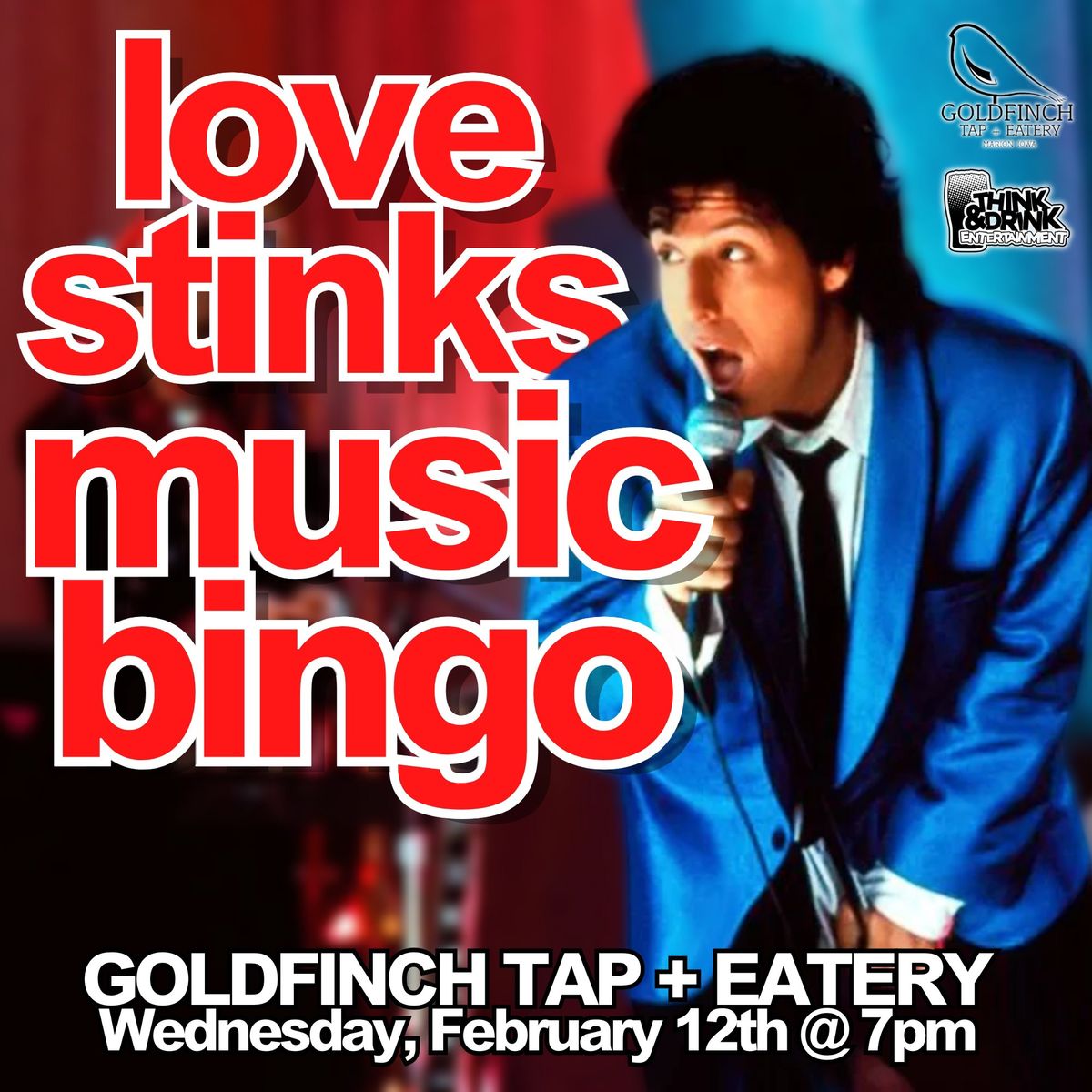 Love Stinks Music Bingo (Anti-Valentine's Day) @ Goldfinch Tap + Eatery \/ Wed Feb 12th @ 7pm