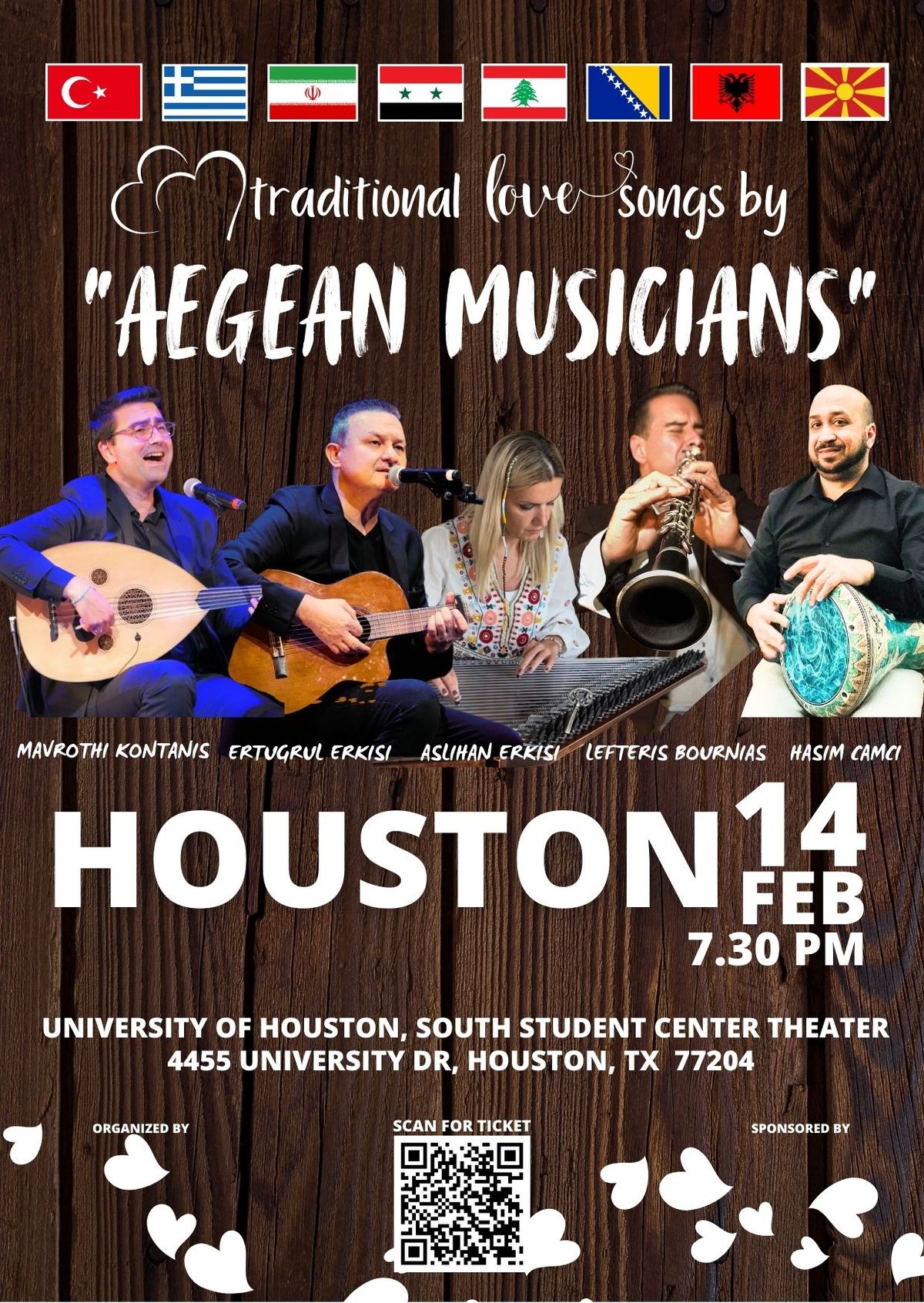 HOUSTON \/ Turkish,Arabic, Persian,Greek,Arabic,Persian .. Love  Songs by AEGEAN MUSICIANS