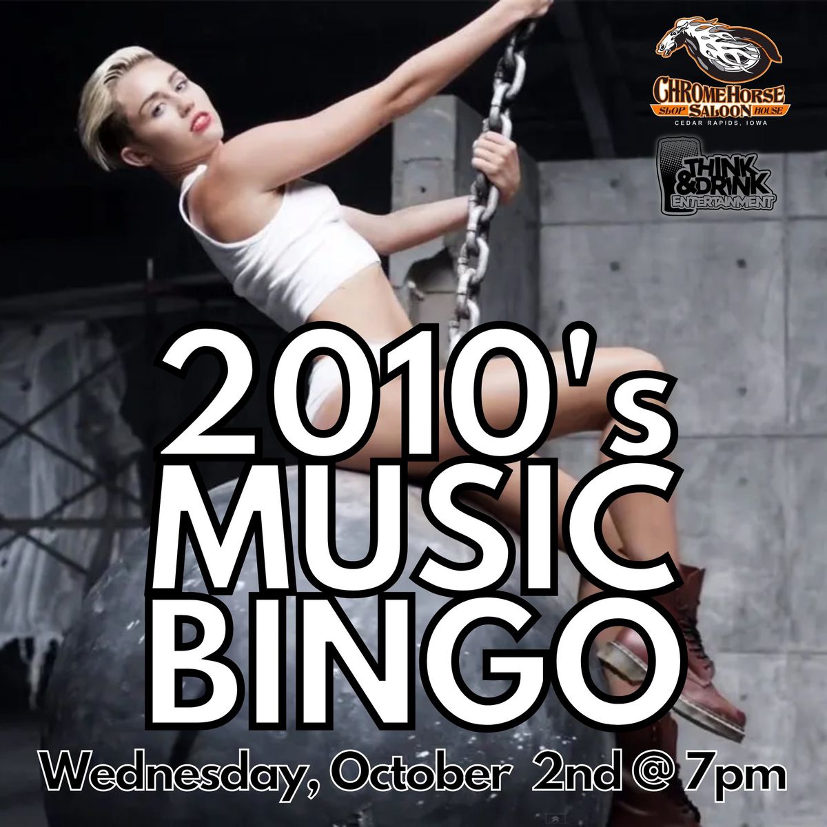 2010's Music Bingo @ Chrome Horse Saloon (Cedar Rapids, IA) \/ Wed Oct 2nd @ 7pm