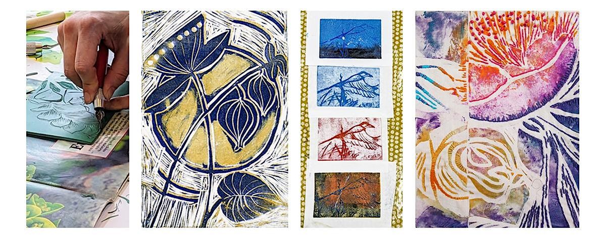 Lino Print and Stitch Workshop