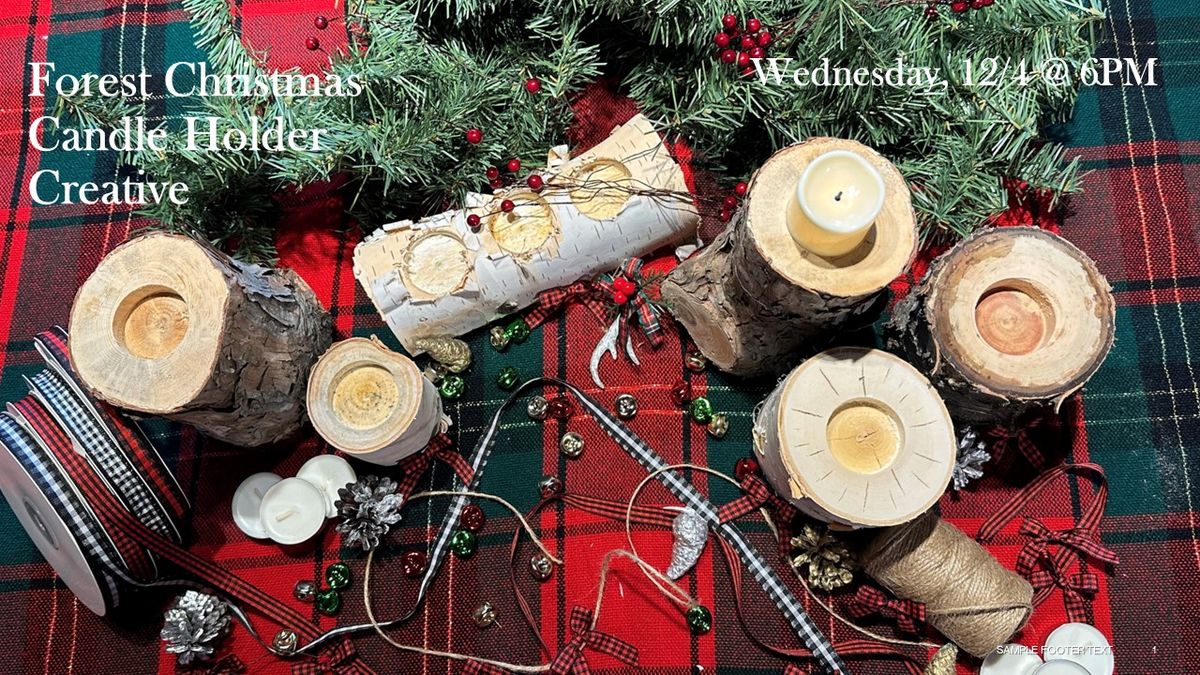 Forest Christmas Candle Holder Creative