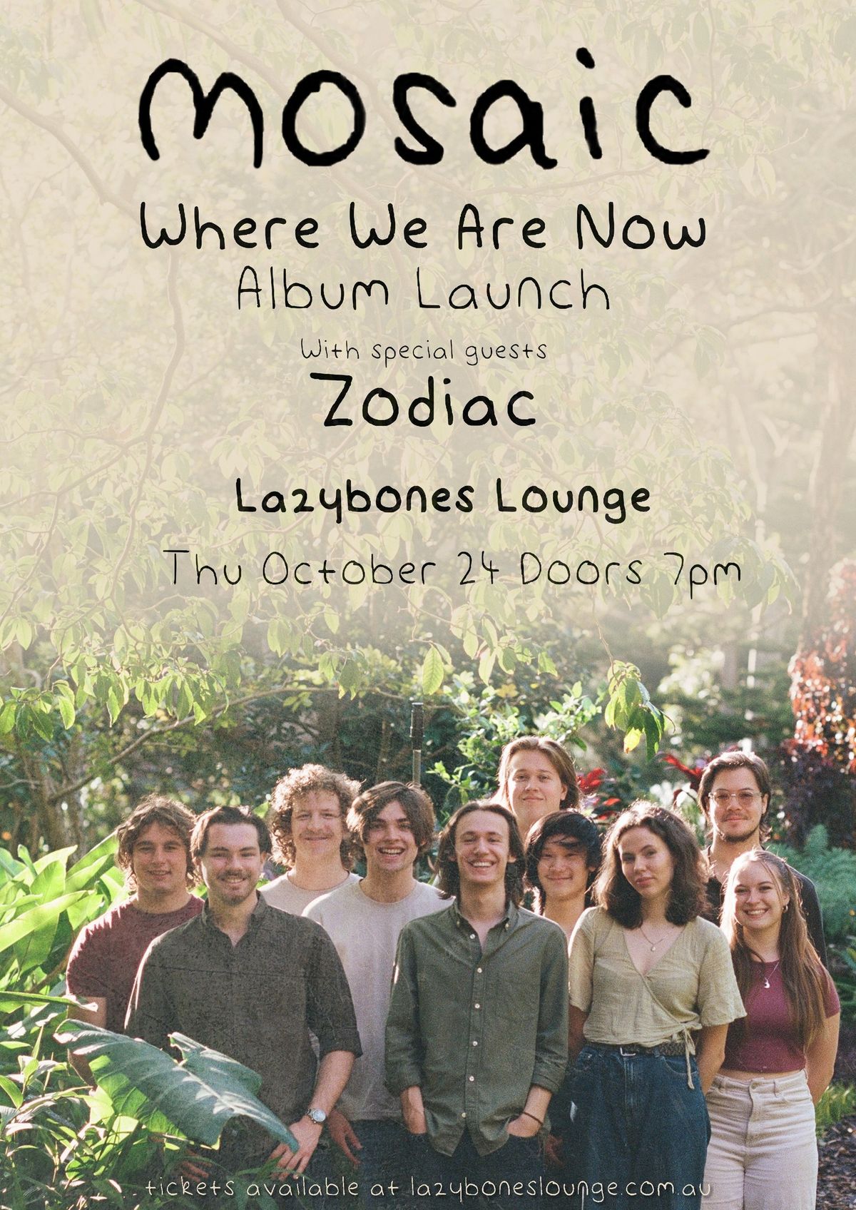 Mosaic 'Where We Are Now' - Album launch + Zodiac 