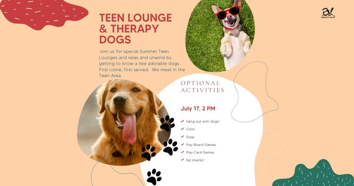 Teen Lounge with Therapy Dogs