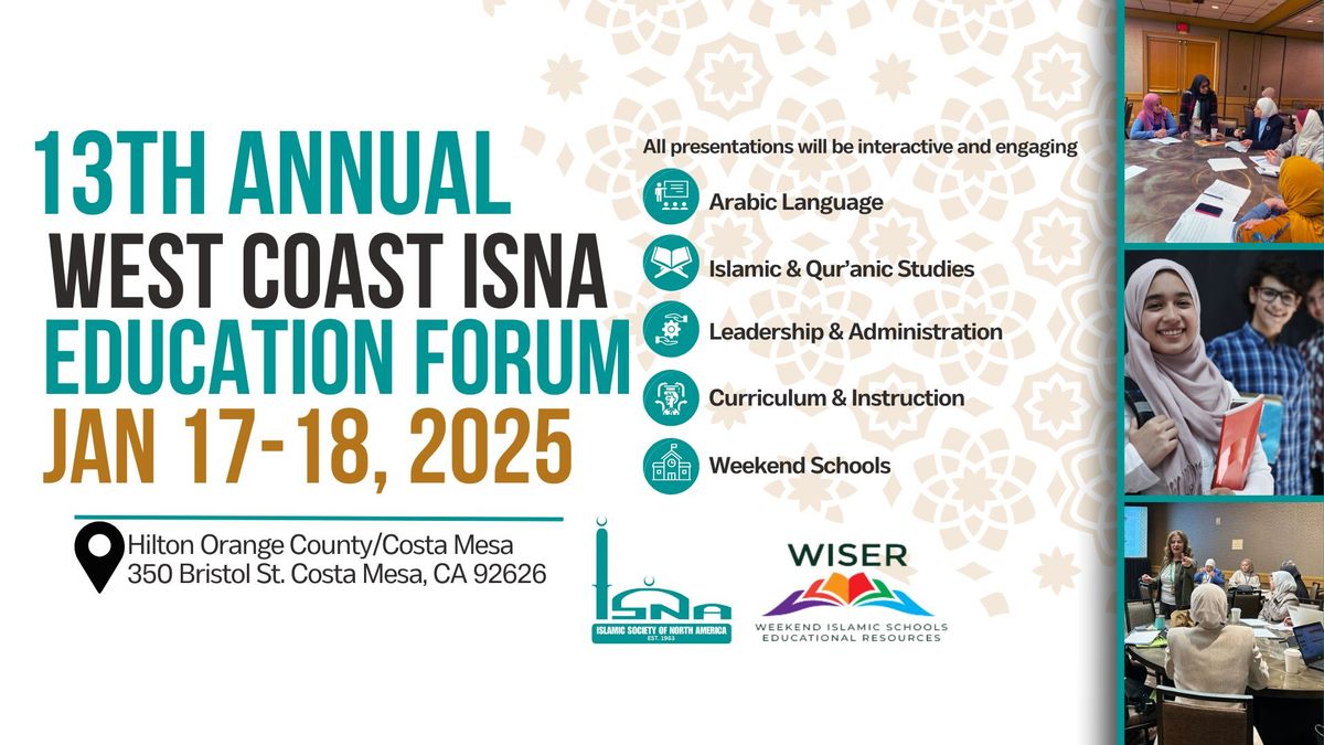 13th Annual West Coast ISNA Education Forum