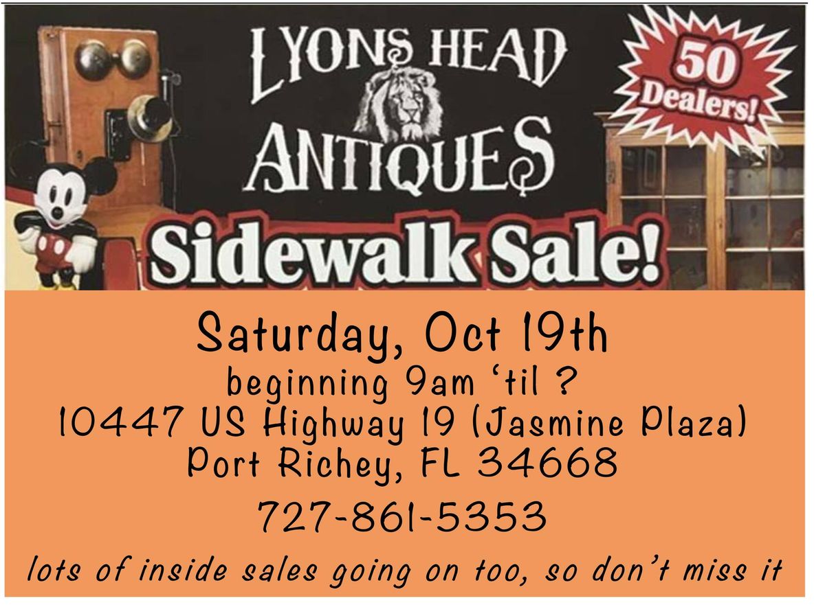 October SIDEWALK SALE - Lyon's Head Antique Mall