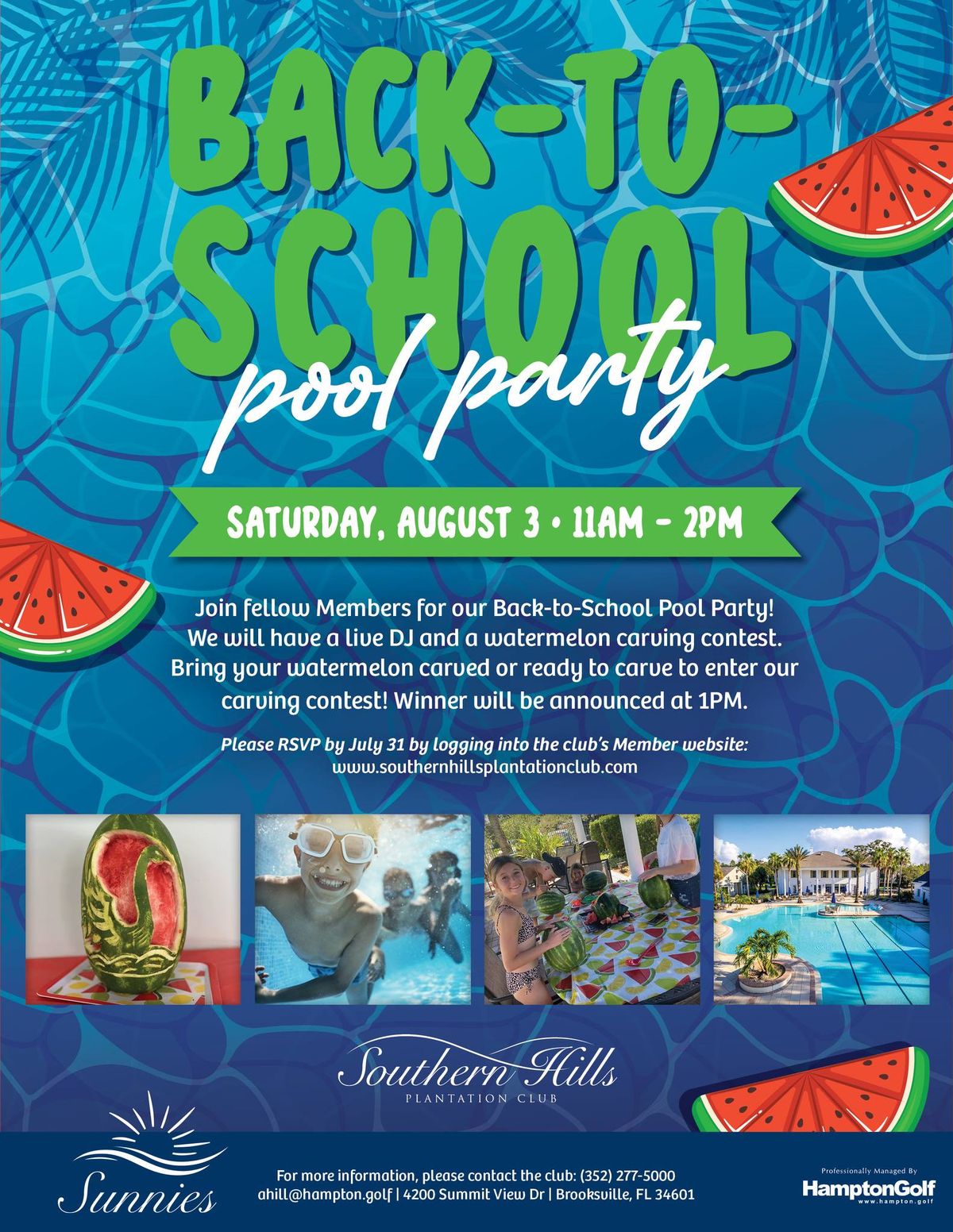 Back-to-School Pool Party (Member Event)