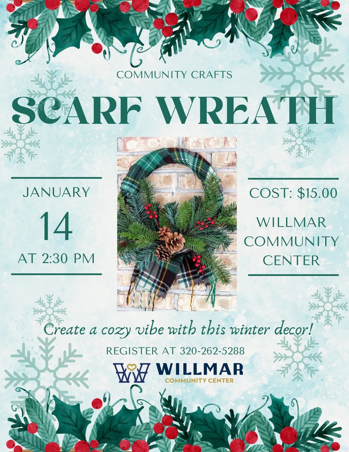 Community Crafts: Scarf Wreath