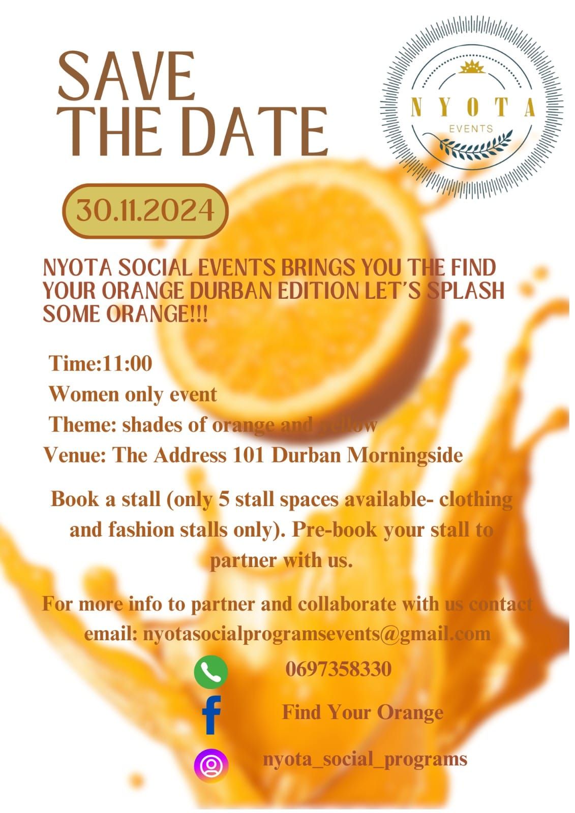 Find Your Orange Brunch and Connect Durban Edition 