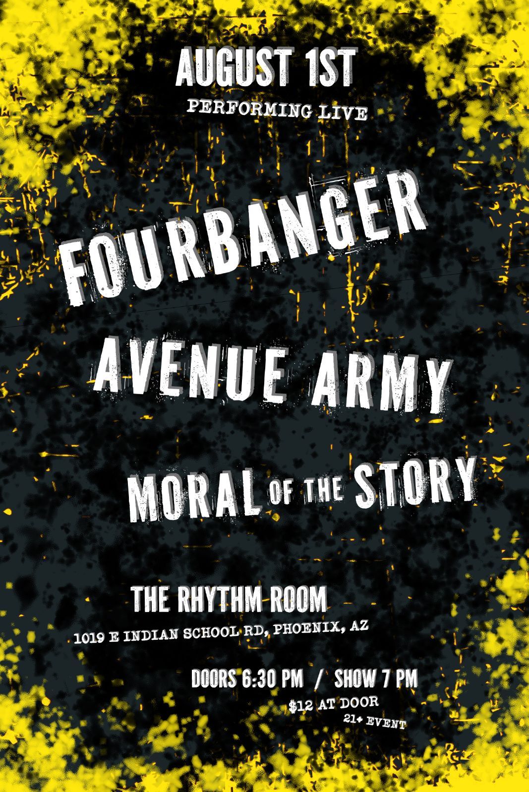 Fourbanger and Avenue Army at the Rythym Room