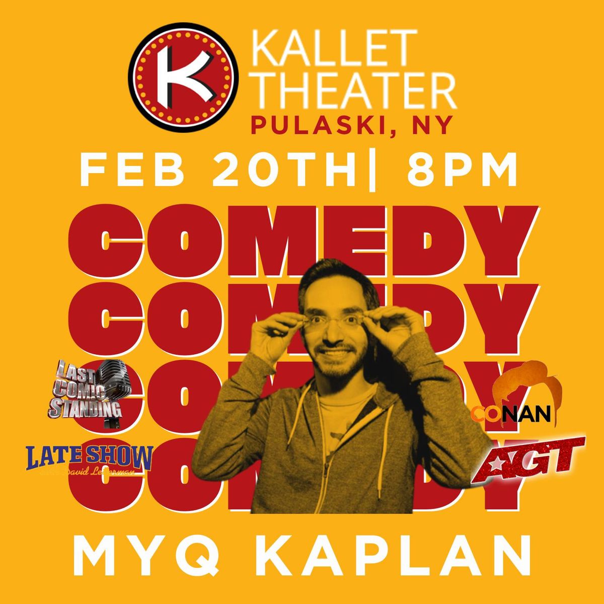 MYQ Kaplan Comedy Night returns !Club Kallet