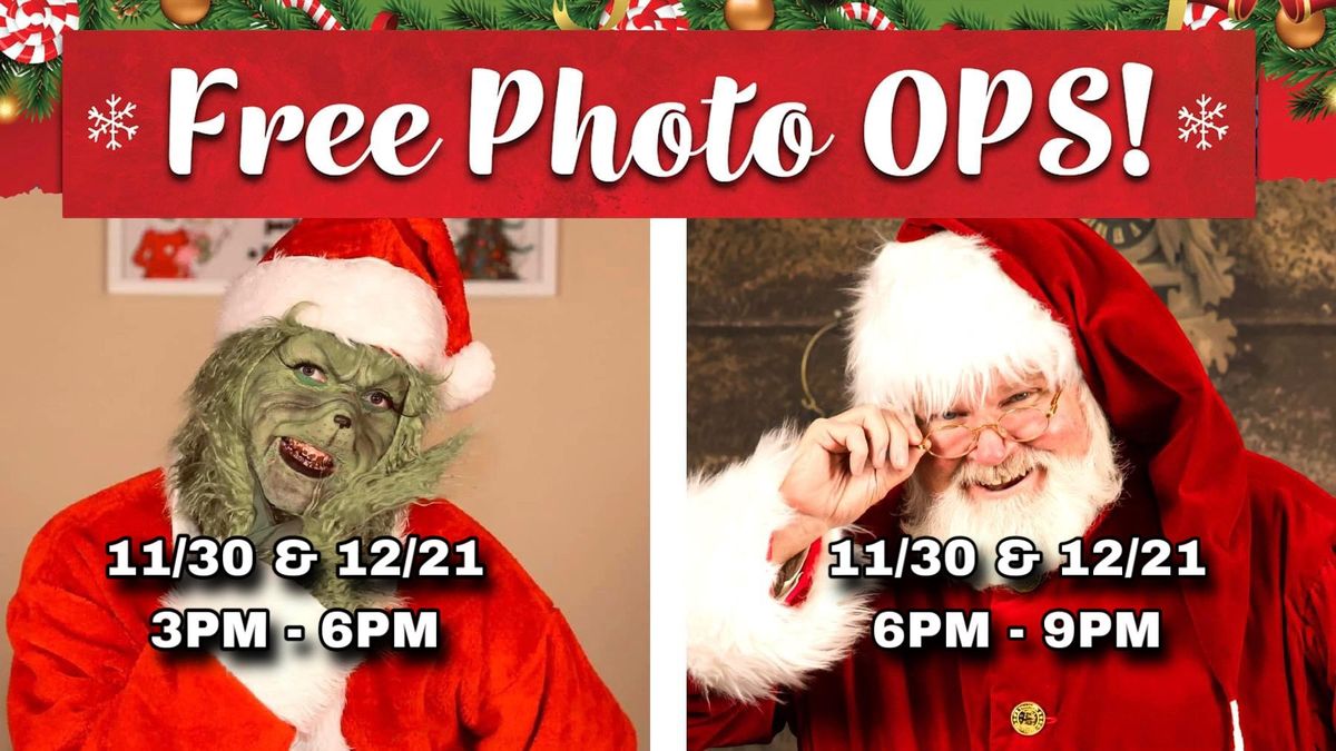 Pictures with Santa and The Grouch!