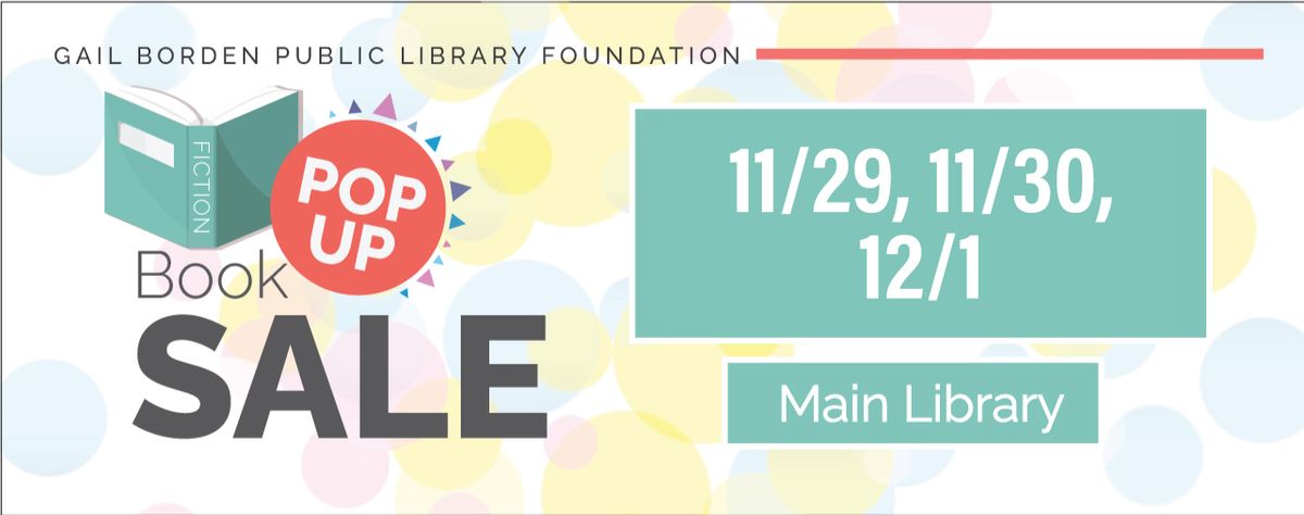 Small Business Saturday Weekend Pop Up Book Sale