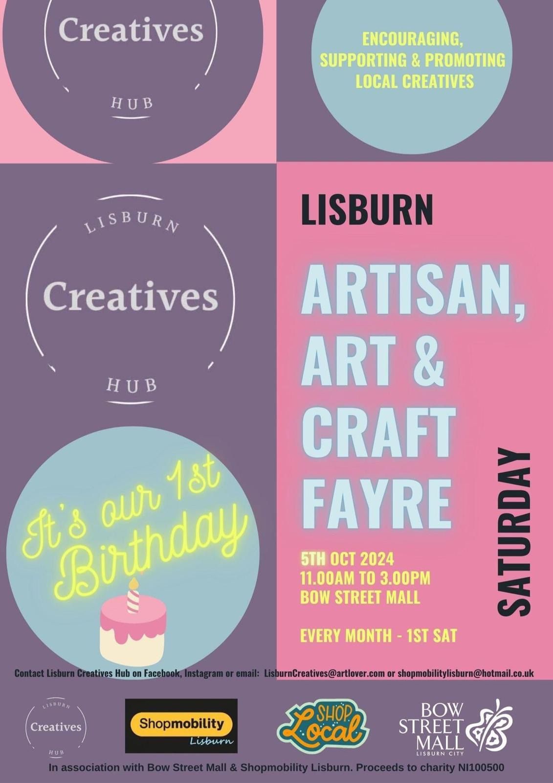 Monthly Art, Artisan & Craft Fayre