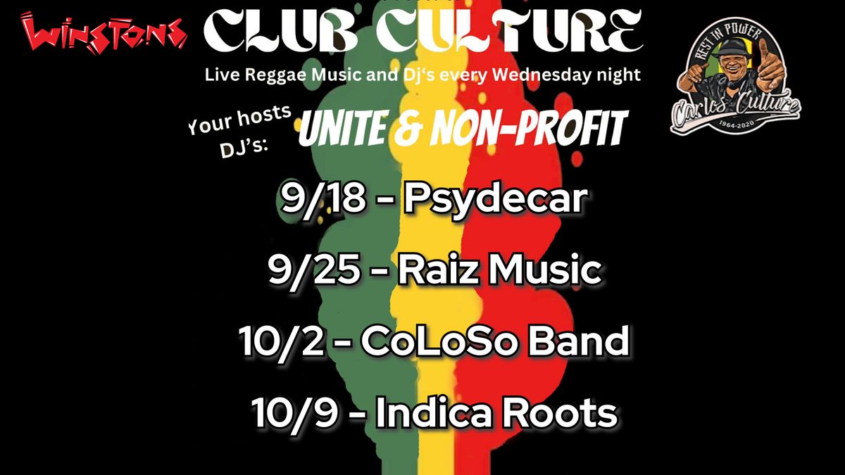 CLUB CULTURE Reggae Night w\/  Psydecar