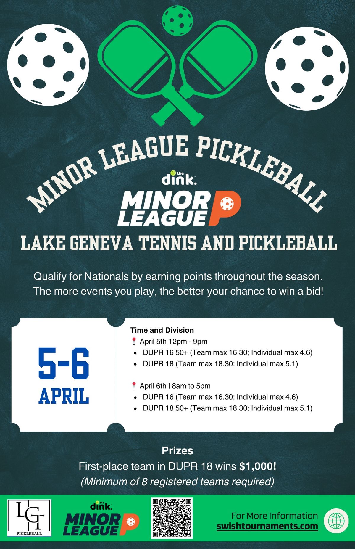 Minor League Pickleball @ LGTP - April 2025