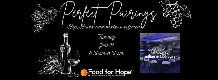 Perfect Pairings with Johnny's Steakhouse & Food for Hope!