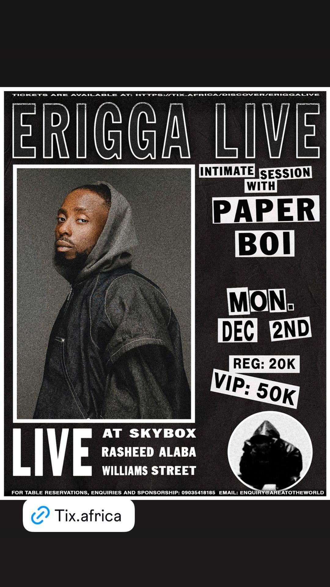 Erigga live 