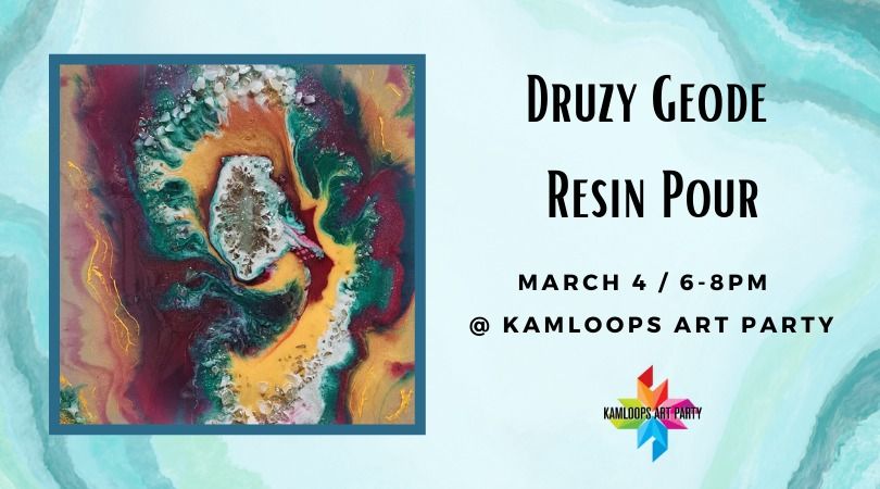 Druzy Geode Resin Pour Workshop 