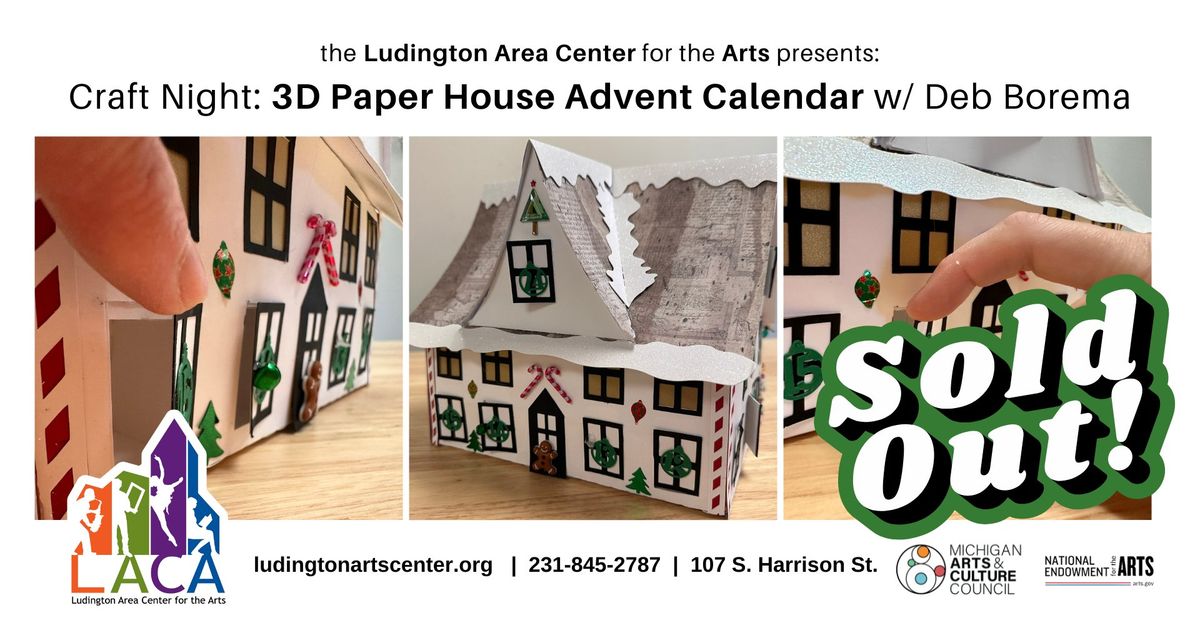 Craft Night: 3D Paper House Advent Calendar w\/ Deb Borema