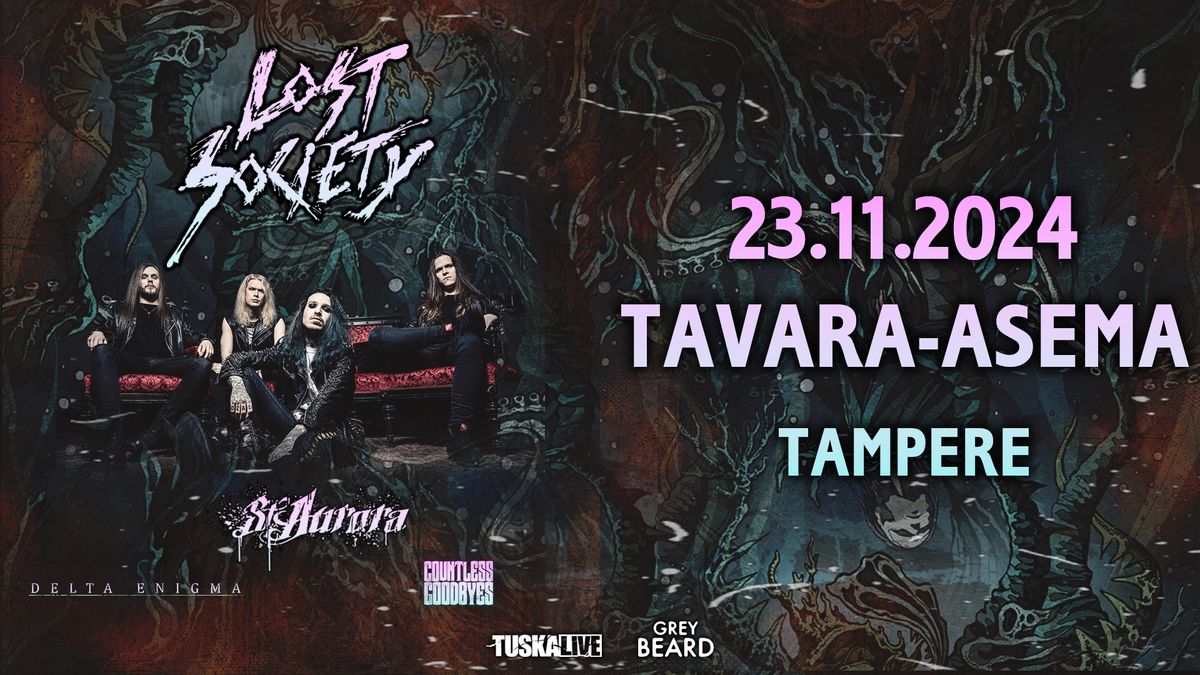 TuskaLive: Lost Society + Supports: St.Aurora, Delta Enigma & Countless Goodbyes, 23.11.24, Tampere