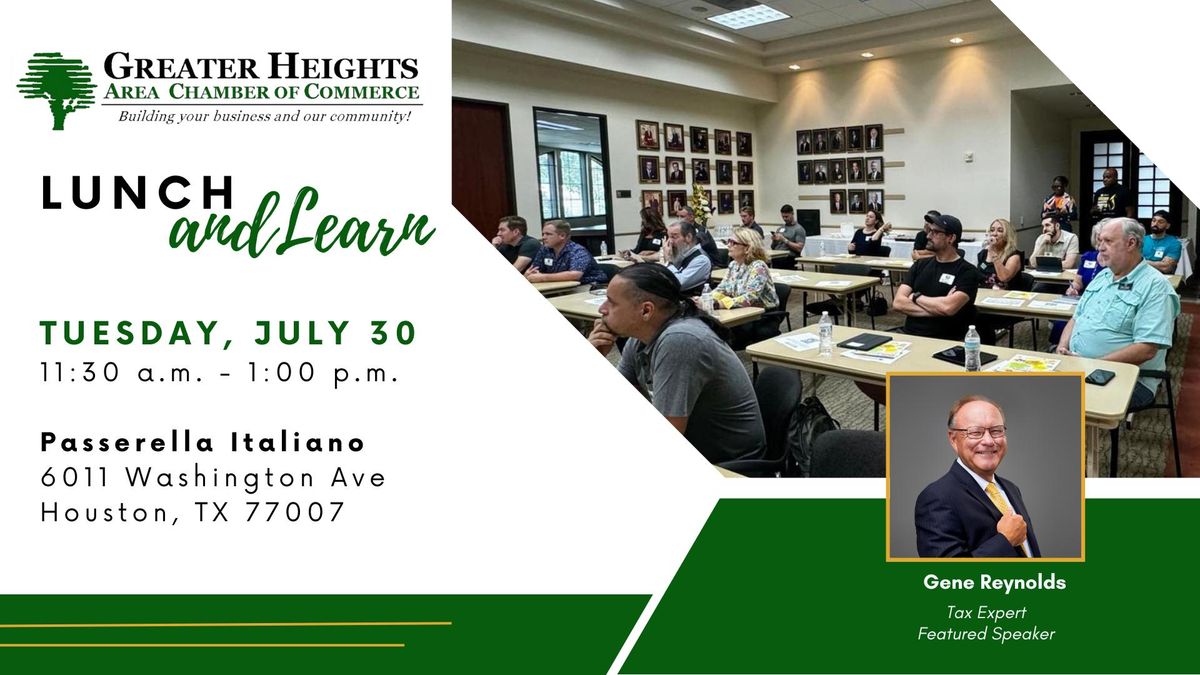 Lunch N' Learn NEW DATE!