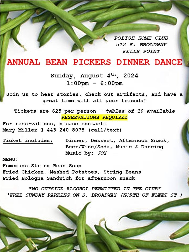Annual Bean Pickers Dinner Dance