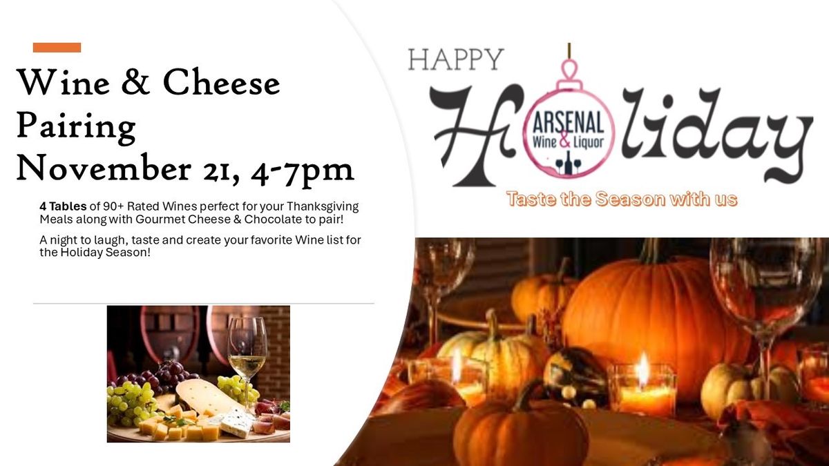 90+ 4-Table Wine Tasting & Cheese & Chocolate 