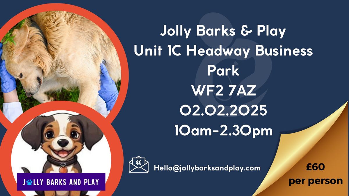 Dog First Aid & Health Awareness - Hosted By Jolly Barks & Play - \u00a360 per person