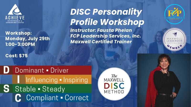 Workshop: DISC Personality Profile with Fausta Phelan