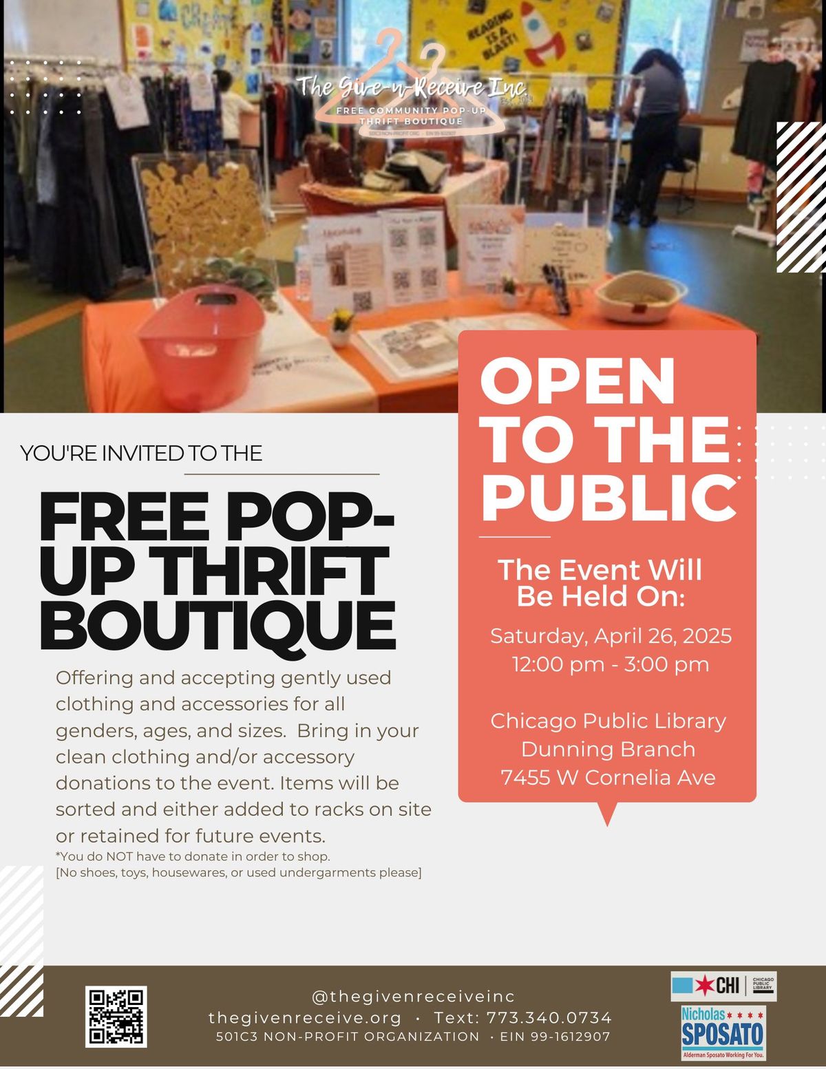 FREE Community Pop-up Thrift Boutique