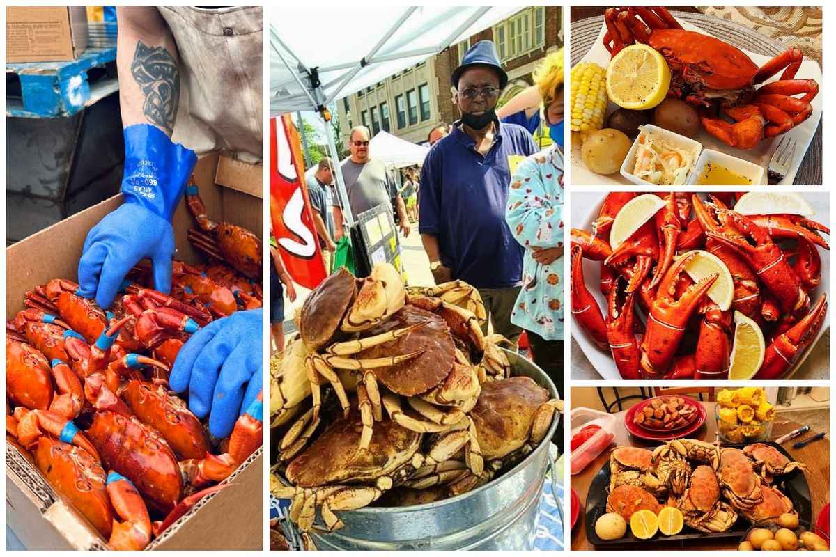 12LB CRAB BUNDLE for $8.25lb! LIVE JONAH CRAB & ATLANTIC RED CRAB! Back in PWC Fairgrounds! 