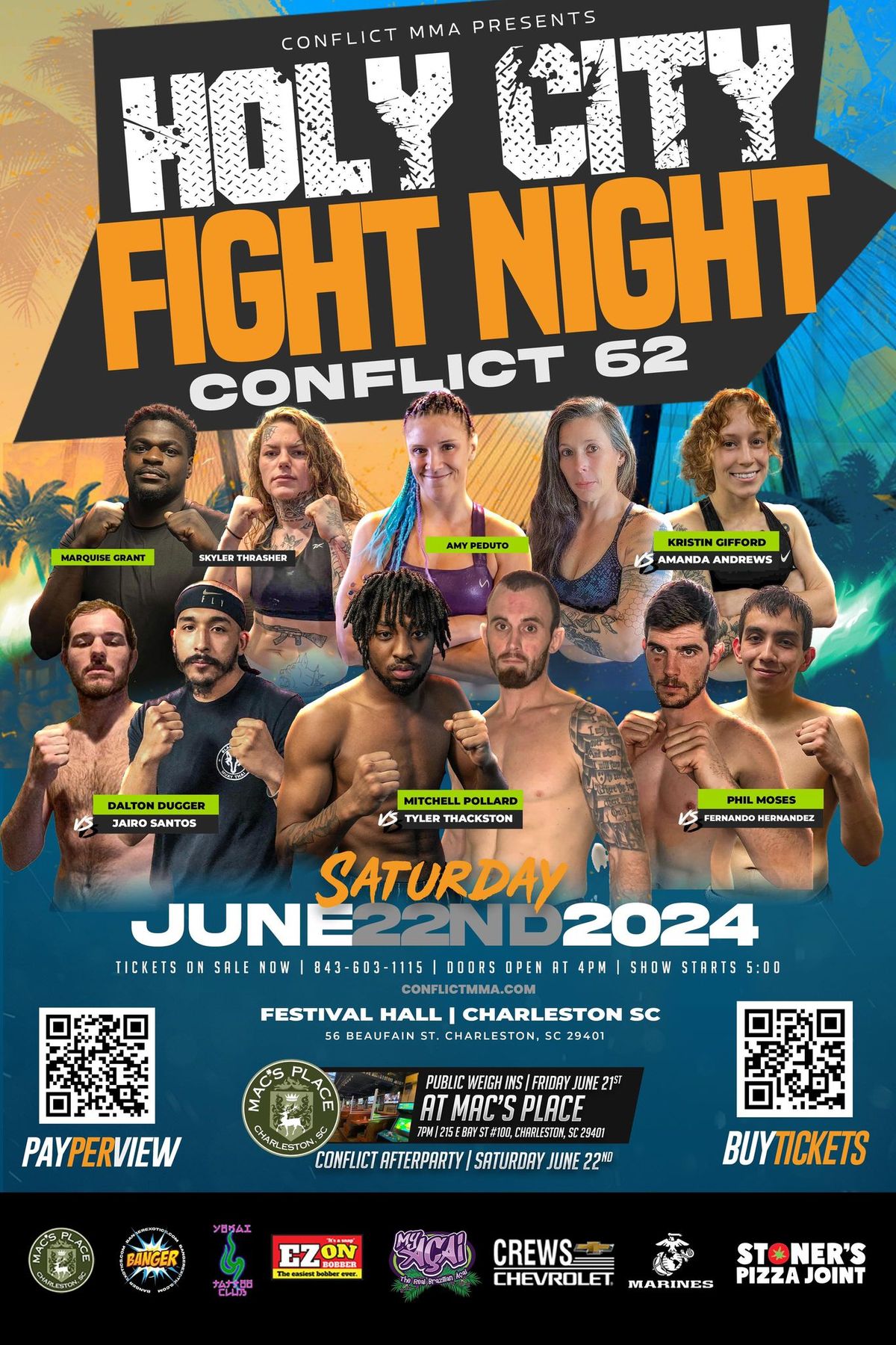 Conflict MMA #62 "Holy City Fight Night" 