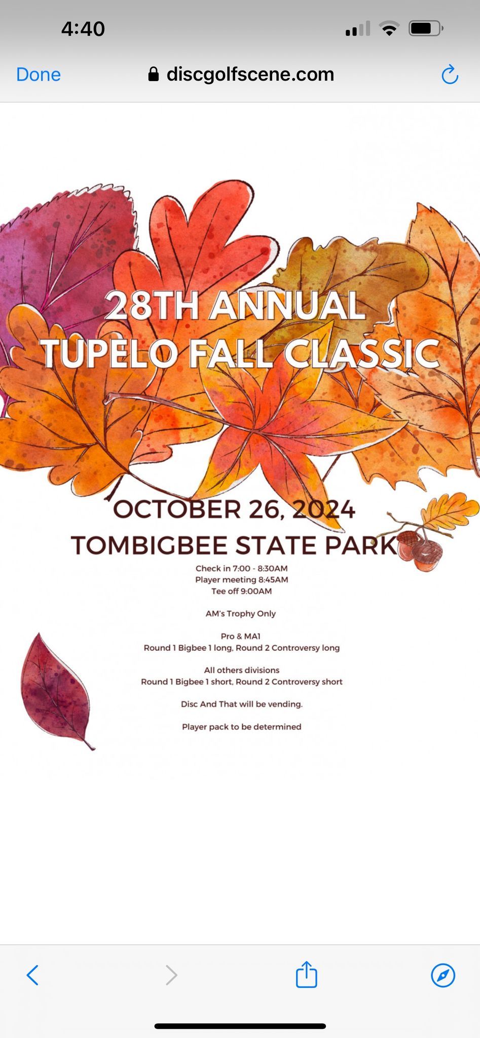 28th Annual Tupelo Fall Classic 