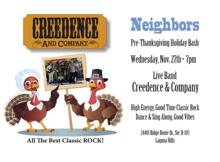 Pre-Thanksgiving festivities with Credence & Company