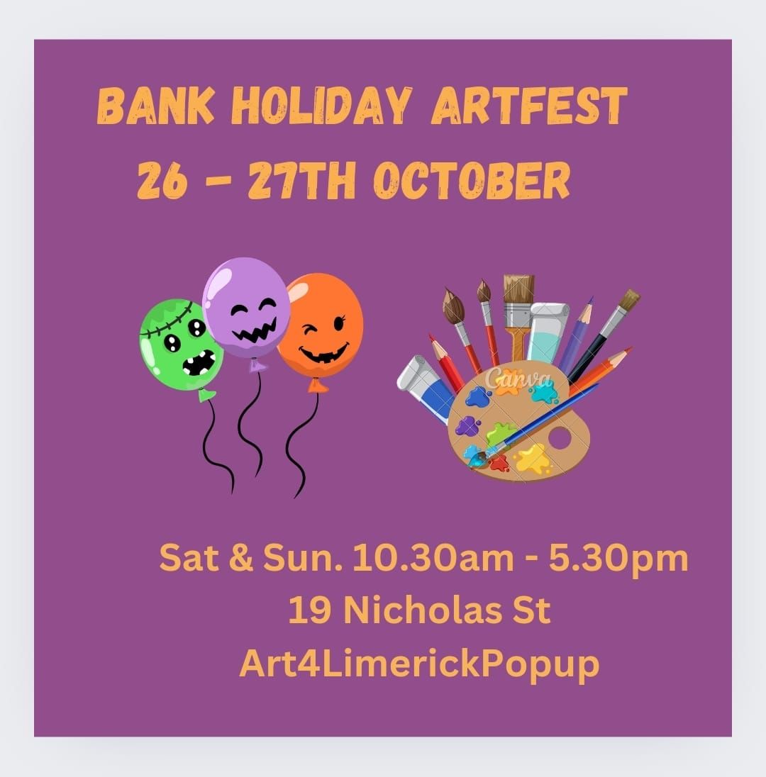 Bank holiday Artfest popup