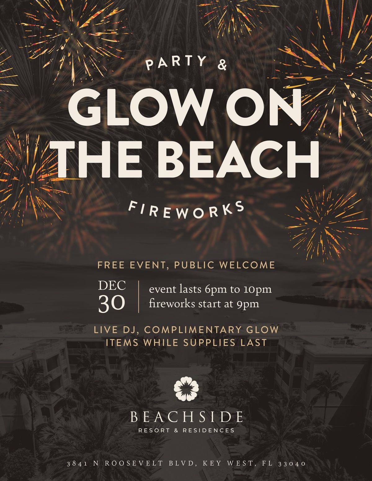 Glow on the Beach: Party & Fireworks!