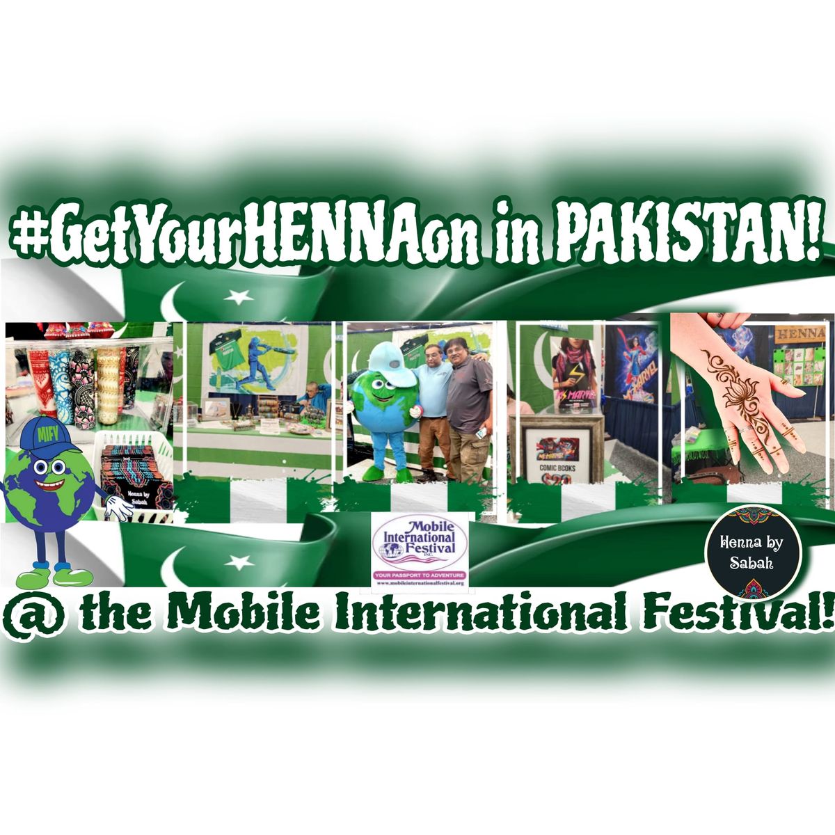 #GetYourHENNAon @ the Mobile International Festival!!!