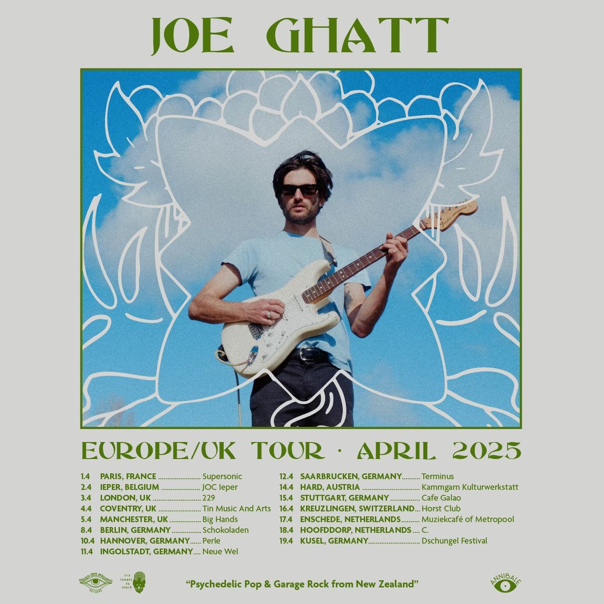 JOE GHATT (psych-garage-pop, nz) & MAIORANO (soul-psych-pop, bln)