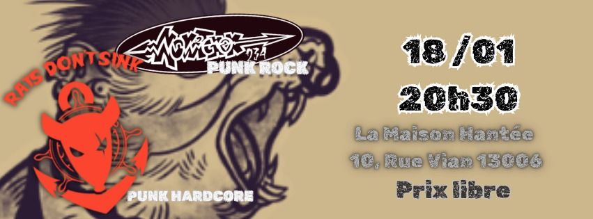 Concert Punk Rock \u00e0 La Maison Hant\u00e9e! RATS DON'T SINK + NOVITCHOK 234 