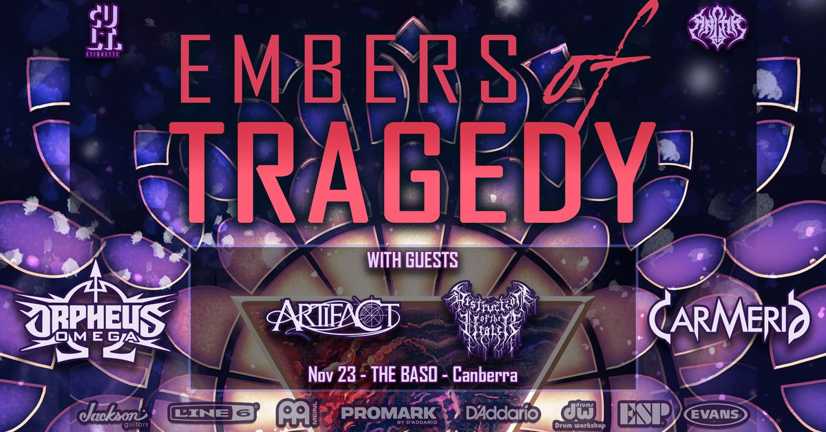 'Embers Of Tragedy' featuring Orpheus Omega & Carmeria @ The Baso | Canberra