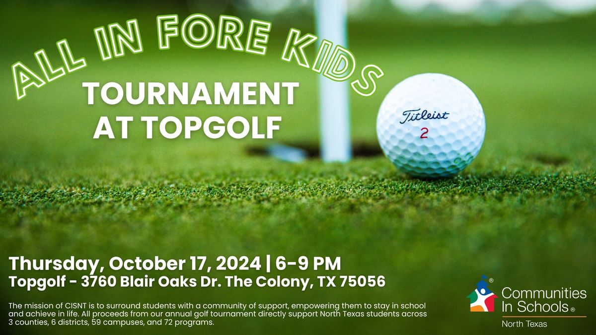 All In Fore Kids Tournament at Topgolf