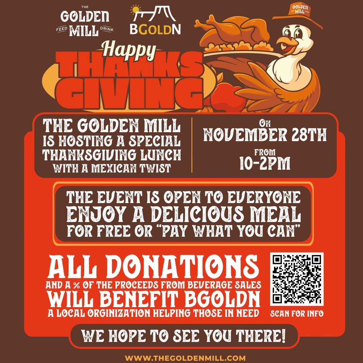 BGOLDN Feed Those In Need Thanksgiving Feast, Hosted by The Golden Mill