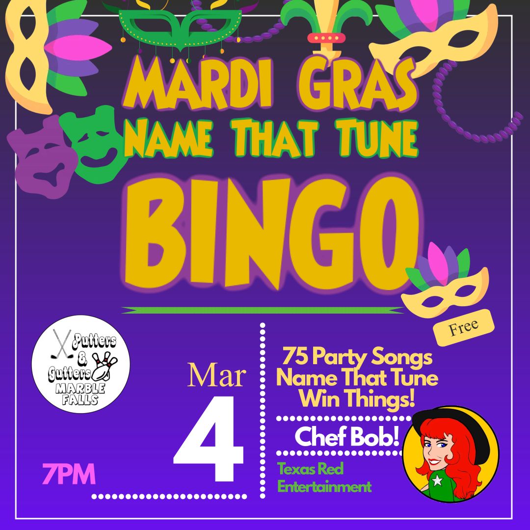 Mardi Gras- Name That Tune Bingo