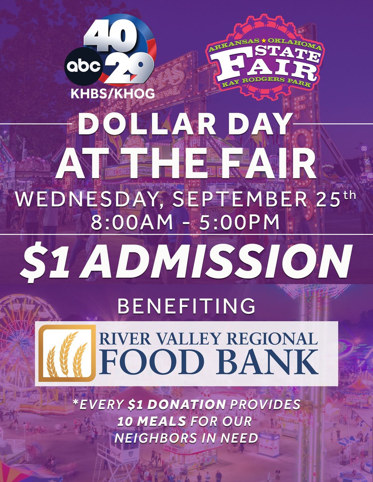 Arkansas Oklahoma State Fair $1 Dollar Day