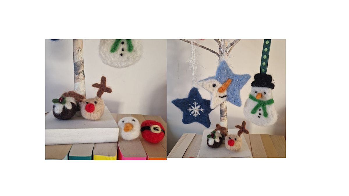 Needle felt Christmas decorations