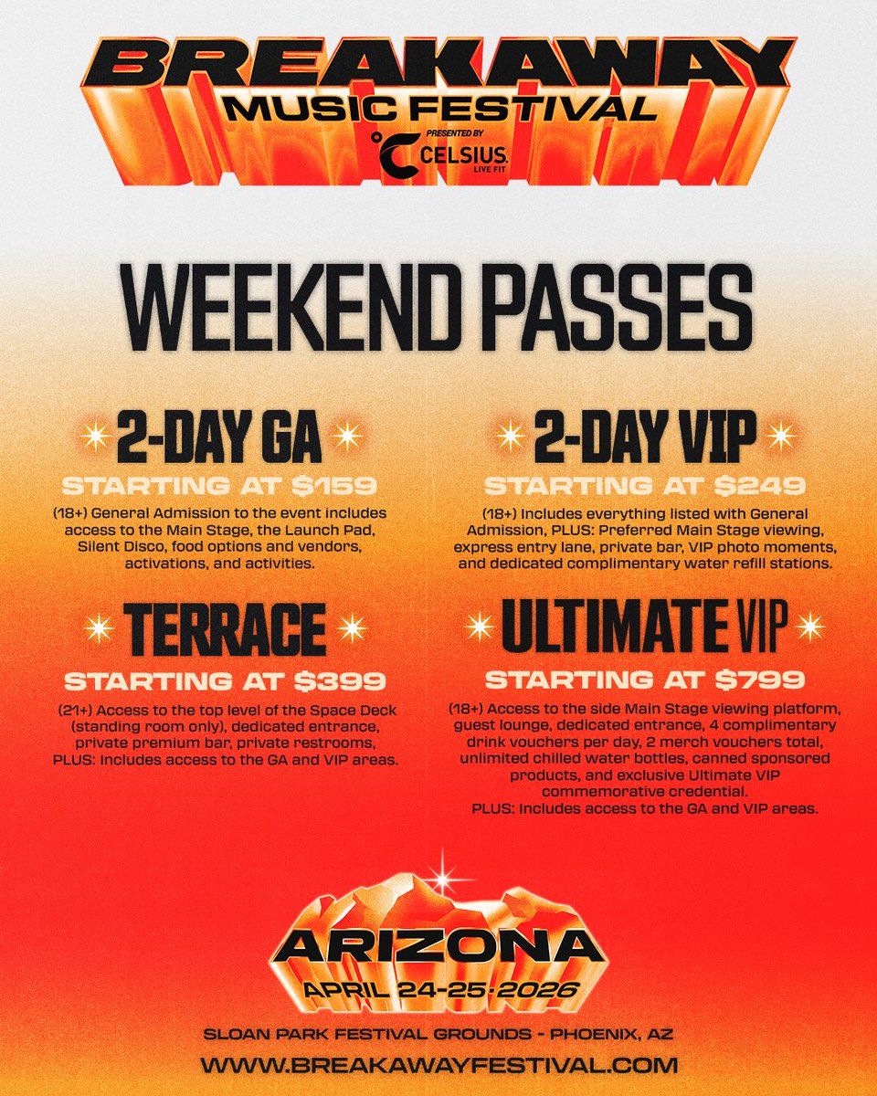 2026 Breakaway Music Festival Ohio - 2 Day Pass at Historic Crew Stadium