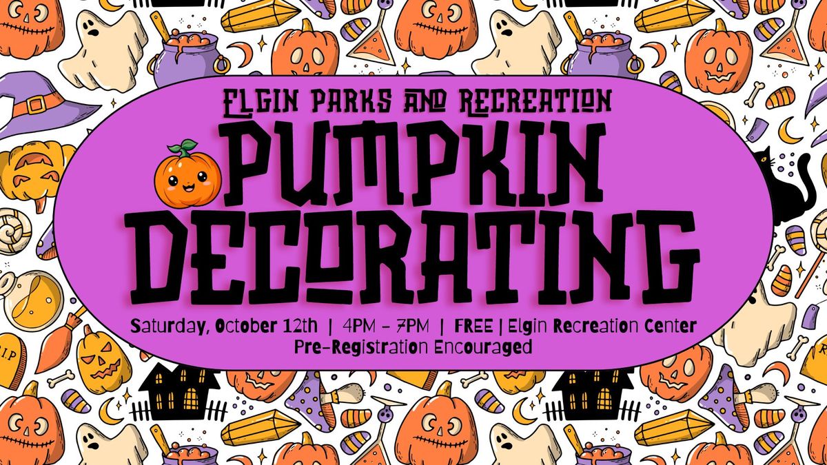 Pumpkin Decorating Event at the Elgin Recreation Center