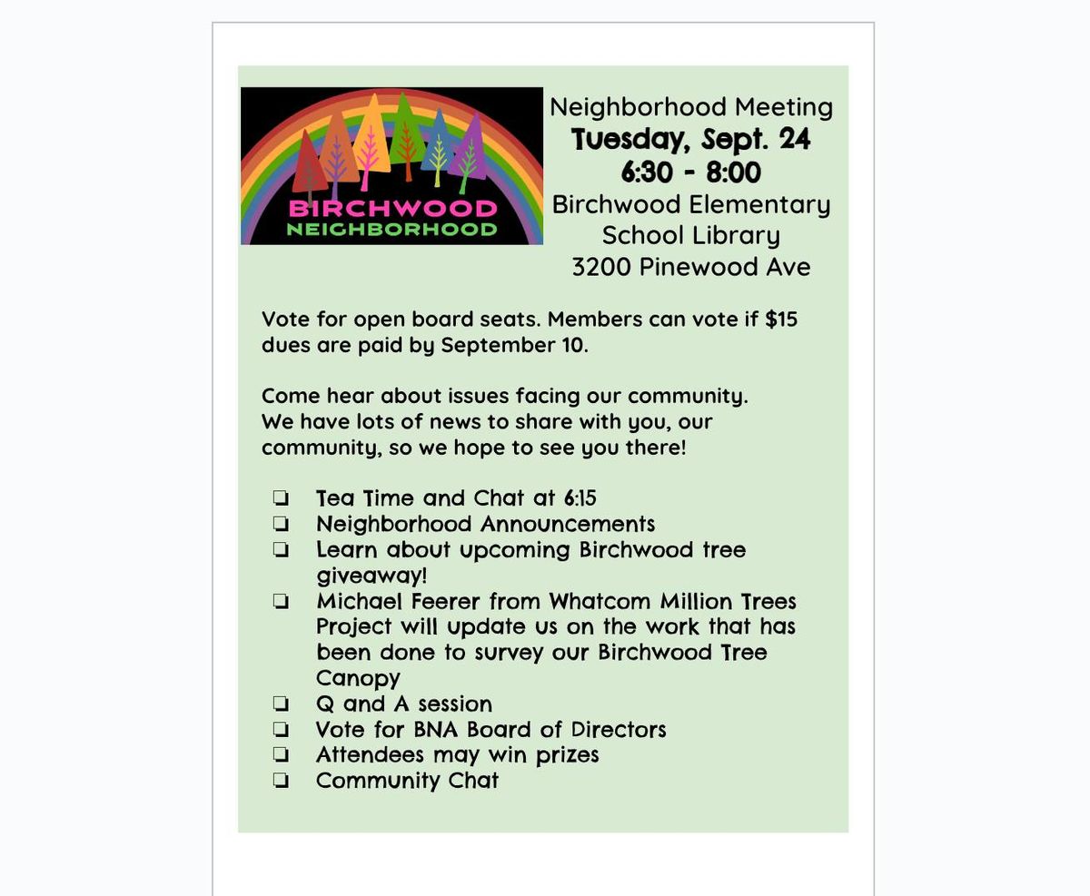 Birchwood Community Meeting