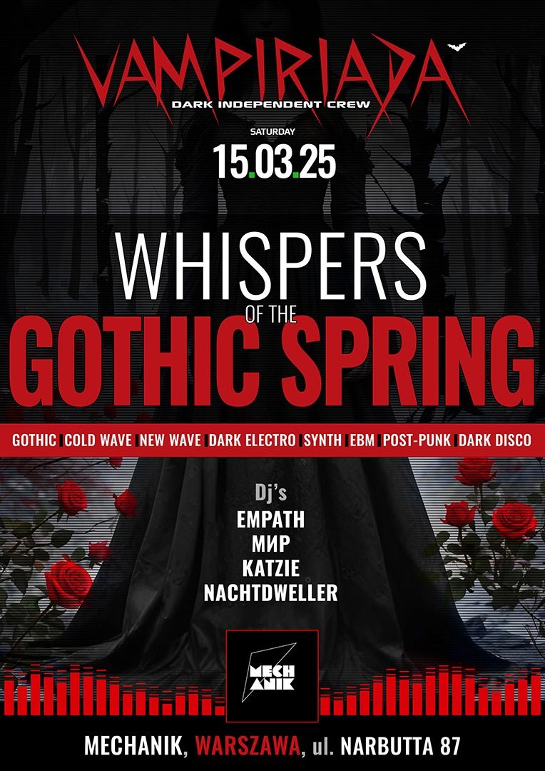 VAMPIRIADA: WHISPERS of the GOTHIC SPRING | 15.03.2025 | klub Mechanik