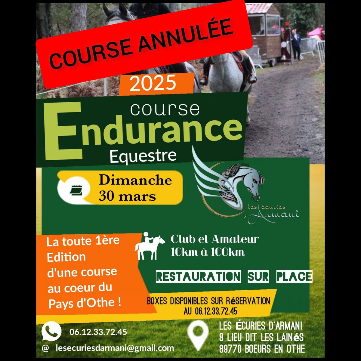 Course ENDURANCE EQUESTRE 